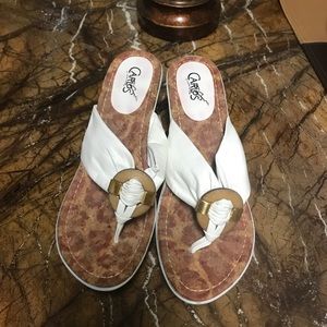 Carlos Santana white sandals